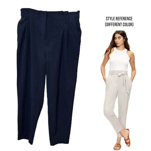 LOFT Paperbag Waist High Rise Ankle Pants Petite Small - Picture 1 of 7